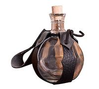 Sfera - Campo bottiglia in vetro con cintura in pelle di colore 0,2 litri Campo bottiglia borraccia LARP Medioevo Vichingo Lager