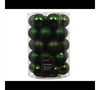 Sfera D8cm Pvc Mix Opaca Lucida Glitter 34pz Pine Green