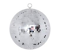 Sfera da discoteca da appendere, riflettente, girevole, rotonda, lampade, danza, musica, festival, palcoscenico, decorazione per matrimoni, compleanni, 25 cm/argento