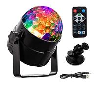 Sfera da discoteca, LED da discoteca, luce da discoteca, 3 W, RGB, girevole a 360°, controllata dalla musica, da discoteca, cavo USB, carnevale, decorazione