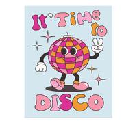 Sfera da discoteca retrò arte da parete decorazione vintage giocosa sfera...