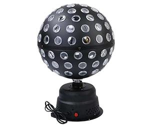 Sfera da discoteca rotante con luci a LED, stroboscopio a controllo vocale intelligente, sfera LED rotante per spettacoli di luci DJ, feste, illuminazione, Halloween, Natale, bagliori