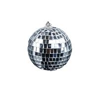 Sfera da Discoteca Specchio 20cm Argento per Matrimoni e Locali | Montaggio Sospeso, Riflessione della Luce, Costruzione Solida, Sfera Interna in Vetro Rivestimento Esterno in Pp