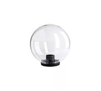 Velamp Lampione da esterno, 250mm, Attacco E27, Compatibile LED, Impermeabile IP44, per Giardini, Parchi, Condomini, Terrazzi, Trasparente