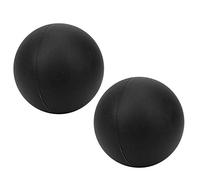 Sfera da massaggio, 2 palline da massaggio in silicone per yoga, fitness e allenamento, per alleviare lo stress, terapia con punti trigger (nero)