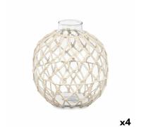 Sfera Decorativa Bianco Trasparente 21 x 23 cm [4 Unità]
