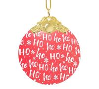 Sfera decorativa del pendente di vetro del fondo di Natale, ornamento rotondo a 3 pollici per l'esposizione di Natale della vendita al dettaglio