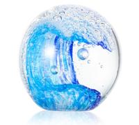 Sfera decorativa in vetro soffiato a mano, ideale come decorazione da spiaggia in vetro per auto, ufficio, casa, per amanti dell'oceano, idea regalo per gli amanti dell'oceano