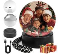 Sfera Della Memoria, Crystal Ball - Lettore video a sfera, Memory Ball Display Digitale da 2,7 Pollici, Album Fotografico Digitale a Ultrasuoni 3D, Palla di Natale con Video per Famiglia e Amici(Bianc