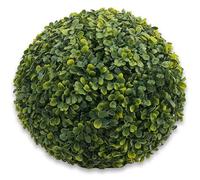 Sfera di Bosso Artificiale in 3 Misure | Palla Erba Decorativa in PE Resistente UV Sempreverde Senza Manutenzione | Pianta Sintetica Buxus per Interno ed Esterno, Vaso, Arredo Giardino - 20 Ø cm