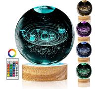 Sfera Di Cristallo 3D Planet Luce Notturna 80 Mm Sistema Solare Sfera Di Cristal