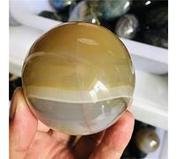 Sfera di cristallo con gemma di agata naturale, di con pietra d'acqua volante, pietra di agata adatta for pietre naturali domestiche (Color : Army Green)