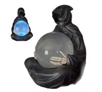 Sfera di cristallo del dio della morte, luce a LED Triste Mietitore, decorazione per Halloween, decorazione di Halloween, decorazione per Halloween, misteriosa sfera di cristallo mago, palla di neve