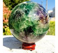 Sfera di cristallo di fluorite naturale Pietre sferiche naturali di cristallo ZOUCUNXIYIN (Size : 650g-700g)