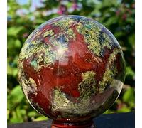 Sfera di cristallo di quarzo con pietra di sangue di drago naturale, adatta for pietre naturali domestiche (Size : 60-65mm)