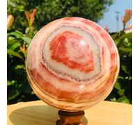 Sfera di cristallo di quarzo naturale di rodocrosite Sfera adatta for pietre naturali domestiche (Size : 55-60mm)