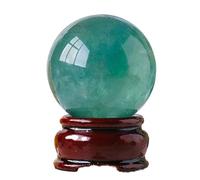 Sfera di cristallo di quarzo verde fluorite naturale, pietra preziosa curativa per yoga, meditazione zen, equilibrio Reiki, sfera decorativa, regali, 40-50 mm (40-50 mm)