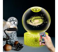 Sfera di cristallo forma dell'universo galassia luce notturna brillante Base colorata USB telecomando/tocco colore 16 luce cambiamento chiaro palla di vetro brillante lampada da comodino ricaricabile