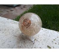 SFERA DI CRISTALLO MAGICA ORGONE QUARZO IALINO orgonite pietra purificazione OHM