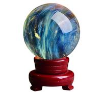 Sfera di Cristallo Naturale citrino Gemma Pietra di divinazione a Sfera di Scultura di figurato e Decorazione di Ornamenti di Felicità, 150 mm
