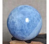 Sfera di cristallo naturale di celestina blu del Madagascar decorazione della stanza (Size : 7-8cm)
