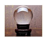Sfera di Cristallo Sfera di Cristallo Multicolore Sfera di Vetro con Staffa Base Sfera Feng Shui Trasferimento di Buon auspicio Feng Shui Ornamenti per la predizione della Fortuna Sfera di