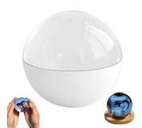 Sfera di cristallo video con schermo elettronico, sfera di cristallo 3D da 2,7 pollici, con schermo elettronico, sfera di memoria per momenti familiari, anniversari, coppie, animali domestici (bianco)