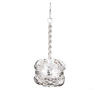 Sfera di incenso retrò in ottone rame perfetta per creare un ambiente rilassante con oli profumati (argento)