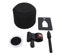 Sfera di isolamento per microfoni a condensatore, paravento antipop per microfono wireless con potenziometro, schermo antirumore a cinque lati con copertura in spugna e supporto in