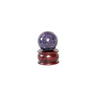 Sfera di lepidolite Prajet da 45-50 mm, pietra preziosa intagliata a mano, cristallo per altare, guarigione, devozionale, cristalloterapia spirituale, bilanciamento dei chakra