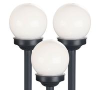 Sfera di luce solare sfera da giardino luce solare 10 cm LED decorazione da giardino sfera solare per esterno piccolo, durata della luce circa 6-8 ore, H 38 cm, set da 3