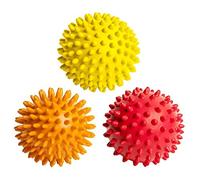 Sfera di massaggio - Spiky Ball roller, set da 2, fascite plantare collo e schiena corpo indolenzimento muscolare terapia strumento ideale per, agopressione riflessologia plantare & Myofascial, purple