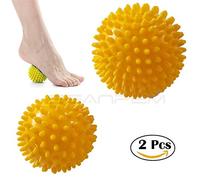 Sfera di massaggio - Spiky Ball roller, set da 2, fascite plantare Trigger Points collo e schiena muscolare terapia strumento la riabilitazione, agopressione riflessologia plantare & Myofascial