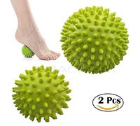 Sfera di massaggio - Spiky Ball roller, set da 2, fascite plantare Trigger Points collo e schiena muscolare terapia strumento la riabilitazione, agopressione riflessologia plantare & Myofascial