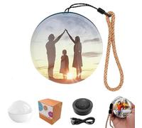 Sfera Di Memoria Da 2,7", Lettore Video A Sfera Di Cristallo, Memory Orb, Palla Di Natale Con Video Christmas Ball, Display Digitale Per Foto 3D,Decorazioni Natalizie 2025 Sfere Di Natale (Bianco)