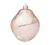 SFERA DI NATALE BIZZOTTO IN VETRO ARGENTO CON LUCI LED D150