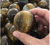 Sfera di occhio di tigre naturale lucidato Globo palla di massaggio ReikiStone decorazione della casa squisita raccogliere souvenir regalo pietra di cristallo pietre decorative (colore: 1 pezzo 4-5