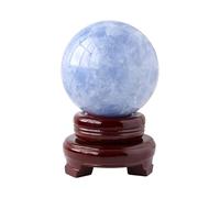 Sfera di Quarzo Celestz in Pietra di Cristallo Blu Naturale per la guarigione di Regali a Sfera di Decorazione da 1 pc,6cm