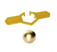 Sfera di raffreddamento del caffè, 38 mm, in acciaio inox 304, strumento di raffreddamento per whisky, caffè, congelamento rapido, riutilizzabile, supporto rotondo (oro + 38 mm oro)