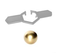 Sfera di raffreddamento del caffè, 38 mm, in acciaio inox 304, strumento di raffreddamento per whisky, caffè, congelamento rapido, riutilizzabile, supporto rotondo (grigio + oro 38 mm)