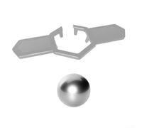 Sfera di raffreddamento del caffè, 38 mm, in acciaio inox 304, strumento di raffreddamento per whisky, caffè, congelamento rapido, riutilizzabile, supporto rotondo per cubetti di ghiaccio (grigio +