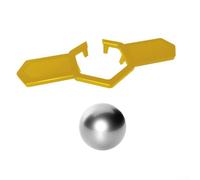 Sfera di raffreddamento del caffè, 38 mm, in acciaio inox 304, strumento di raffreddamento per whisky, caffè, congelamento rapido, riutilizzabile, supporto rotondo (oro + 38 mm argento)