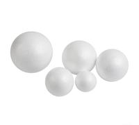 Sfera di schiuma bianca solida da 7 cm, per ornamenti natalizi, decorazione di torte, artigianato e modellismo, 8 cm