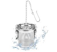 Sfera di Spezie In Acciaio Grande Infusore Tè Filtro Te Con Copertura Filtro the Infusione Colino per Tisane con Gancio a Catena Esteso Filtro di Separazione Del Condimento 7.5Cm*8.5Cm