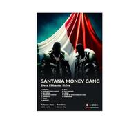 Sfera Ebbasta Shiva, poster artistico hip hop con album musicale Santana Money Gang, cover tracklist rapper cantante e fan, decorazione per camera da letto, decorazione per ufficio, camera da letto