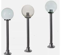 SFERA GLOBO PALLA DA PALO GIARDINO LAMPIONE 1 MT BIANCA TRASPARENT E27 CON BASE