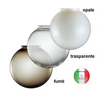 Sfera globo ricambio in pmma D.20 cm per lampade e lampioni da esterno Made in I