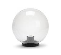 Velamp Lampione da esterno, 250mm, Attacco E27, Compatibile LED, Impermeabile IP44, per Giardini, Parchi, Condomini, Terrazzi, Trasparente