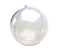 SFERA IN PLASTICA TRASPARENTE CM 10 PALLA PALLINA 2 SEMISFERA