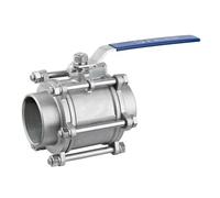 Sfera in tre pezzi da 4" con filettatura in acciaio inossidabile DN100 for alte temperature(Ss304)